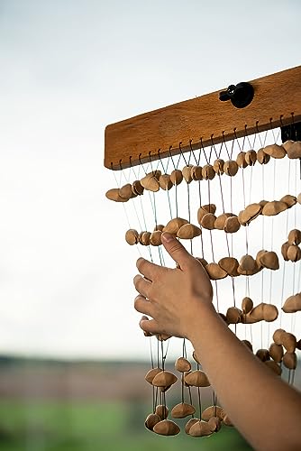 Sonic Energy Kenari Nussschalen Chime – Soundeffekt-Instrument für Therapie und Percussion – Mit Mahagoniholz-Aufhängung (SKCH)