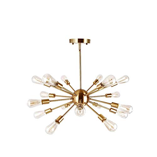 Chandelier satellite en fer forgé rétro pour le salon et la salle à manger loft
