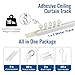 UrbanRed Self Adhesive Curtain Track (3 Meter, 9.8 ft) for Smooth Ceiling or Wall - No Drill, Screws, Ceiling Curtain Track, Curtains Rod, Ceiling Mount, Adhesive Curtains Rod (Non-Flexible)
