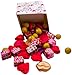 Festive Foil-Wrapped Milk Chocolates in a Box (1 lbs, Valentine's Day - Cute Love)