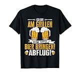 Grillmeister Bin am Grill Papa BBQ Grillen Grillabend T-Shirt