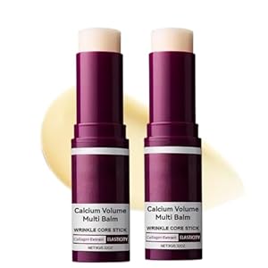 2PCS Korean Collagen Moisturizing Stick，Pure Collagen Wand,Calcium Volume Multi balm,Wrinkle Core Stick,Calcium Multi-Effect Moisturizing Cream,Anti-aging, Suitable for Eyes, Face, Neck,Lip