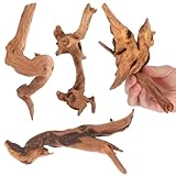 Angoily 4 Piezas de Madera Flotante para Acuario: 15-20 Cm. Madera Flotante Única para Pecera. Decoración Natural para Acuarios de Agua Dulce Y Paisajismo Acuático.
