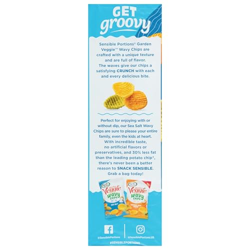 Sensible Portions Garden Veggie Wavy Chips, Sea Salt, 5 Oz (Pack of 12) - image 4