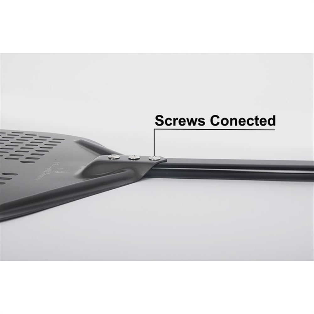 Pala Per Pizza Pala for pizza rettangolare con rivestimento duro in alluminio da 44/46 pollici, perforata, lunga, pala for, rimovibile, strumento for(14 inch 9 inch Long)