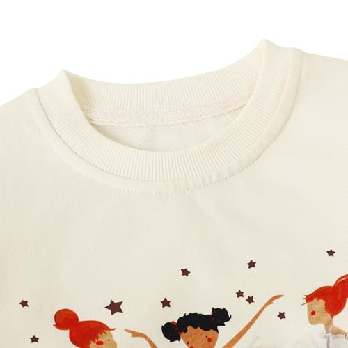 Image of HILEELANG Toddler Girl Fall Outfits Clothing Pants Set Sweatshirt Cotton Strench Leggings Playwear Sets 2pc