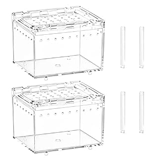 Sxutop lot de 2 mini boîtes d’élevage 10 x 8 x 7 cm empilables