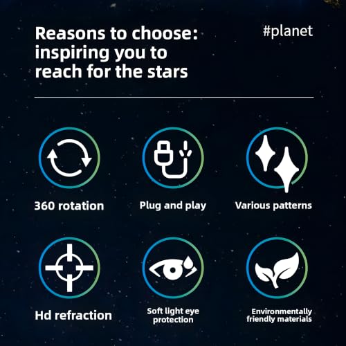 Image of Planet Projector Light, USB Powered, Projection Lamp, Room Decor for Kids | Portable can be used in room, car etc