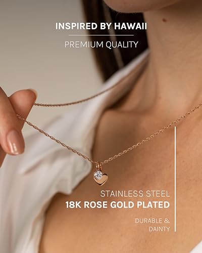 Purelei® Brave Necklace – 18K Gold plated stainless steel jewelry – Waterproof chain with heart pendant – 20 to 22 inch adjustable length – Fashion jewelry for your individual look3