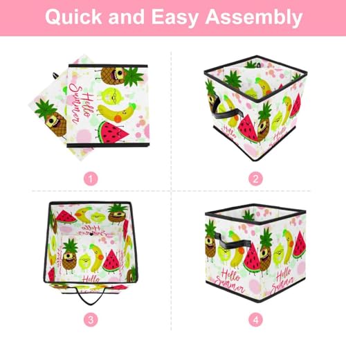 Boîte de rangement pliable cube avec poignées pour optimiser vos placards