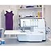 Bernette B64 Airlock Overlocker Sewing Machine with Automatic Air Threader, LED Light, Micro Thread Control - Heavy Duty Serger Quilting & Embroidery Kit, Needles, Thread, Bobbin, Table, Accessories