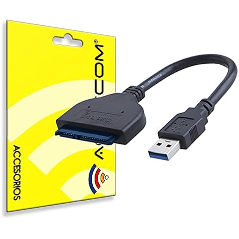 Cable adaptador USB 3.0 a SATA para disco duro y lector DVD portátil Cover