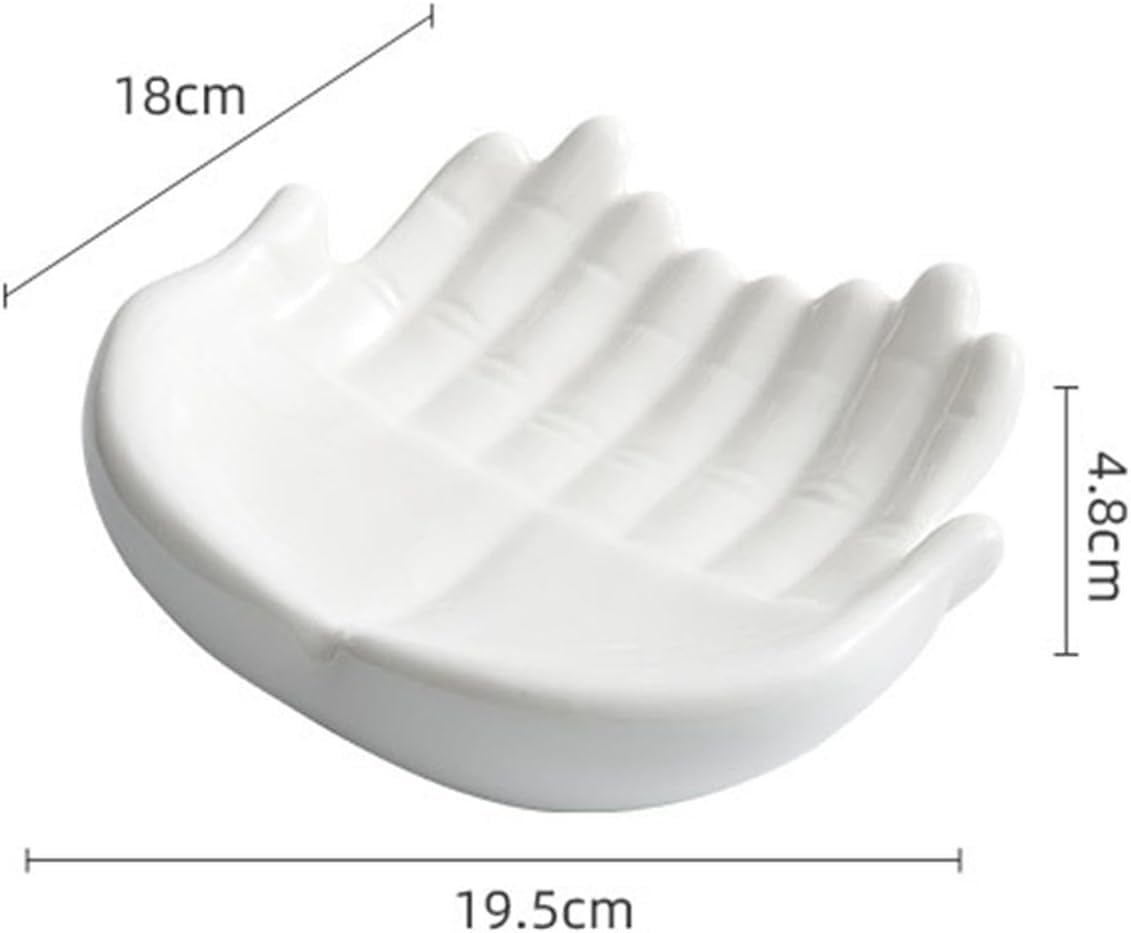 Jewelry Tray Ceramics Buddha Hand Shaped Jewelry Dish Decorative Storage Plate for Home Office Tabletop Decorations - Small image 4
