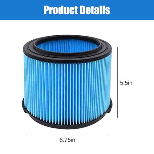 Image of 4 Pack VF3500 Replacement Filter for Ridgid 4 Gallon Vaccum, 4 Pack 26643 Fine Dust Filter for 3 /4 /4.5 Gallon Wet Dry Portable Vacuums, Replaces WD40700, WD30500