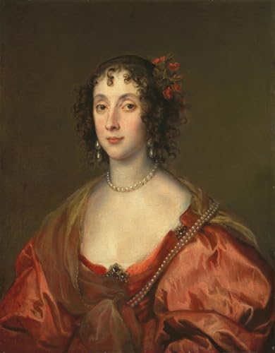 Toile portrait femme Van Dyck pour rompre la monotonie d'un bureau 60x90cm