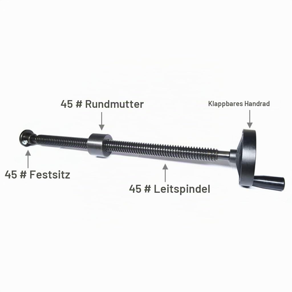 T-Spindel Handantrieb Gewindespindel, T16 Trapezgewindespindel-Satz, Länge 250-350 mm Gewindespindel mit Handrad, Handkurbelspindel Handrad Durchmesser 100 mm(250mm)