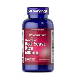 Puritan’s Pride Doctors Trust® Red Yeast Rice 600mg, Dietary Supplement, 240 Rapid Release Capsules