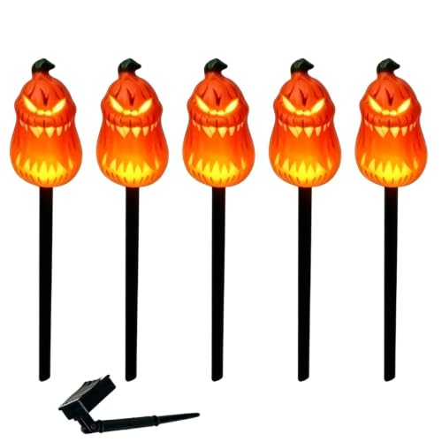 Luces solares para caminos de Halloween que solucionan la decoración exterior sin cables
