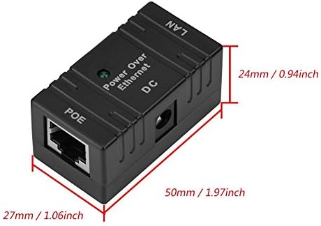 2Pcs Poe Power Injector, Ethernet Combiner Poe Injector, Ethernet Hard Wired Wall Adapter 10-100Mbps Network Combiner Power Supply Module