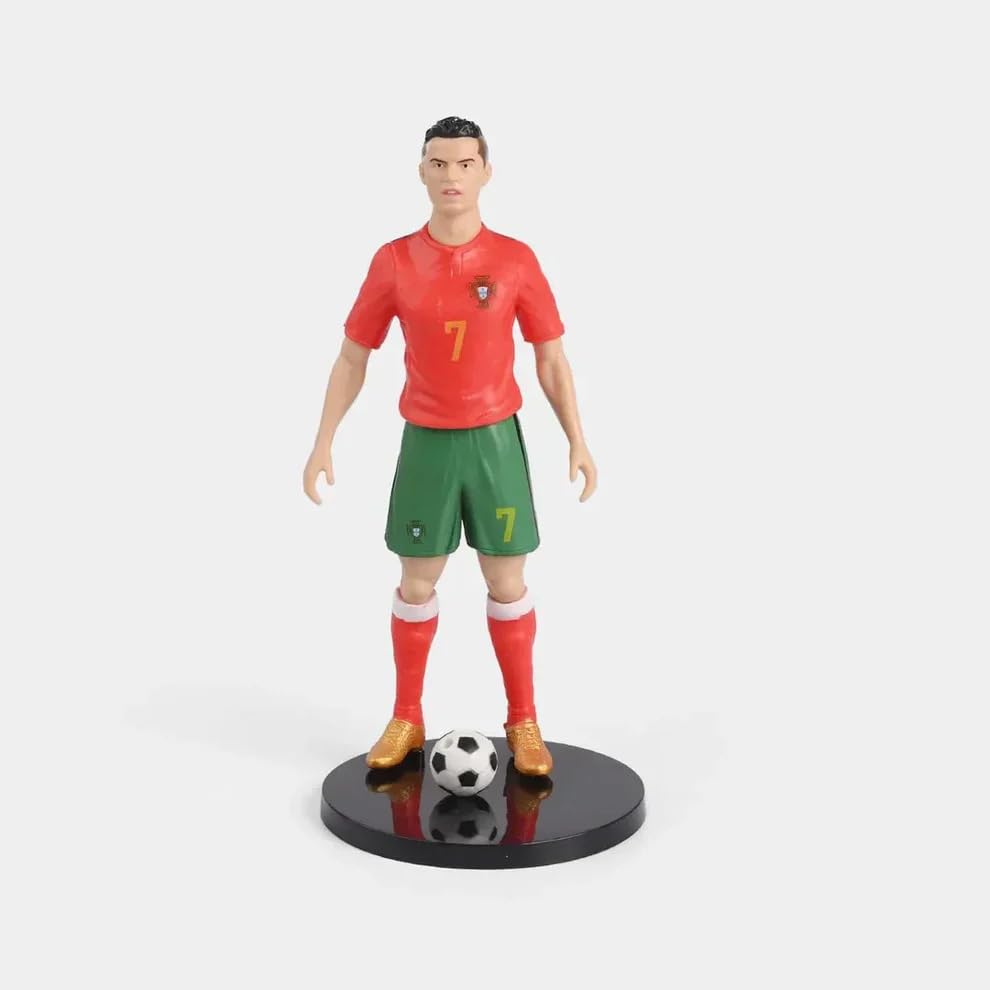 Image of Awestuffs Ronaldo Action Figure 20 cm PVC Collectible Football Figurine with Ball & Display Stand | Soccer Legend Statue | Premium Desk Decor Showpiece for Fans, Kids, Gifts & Sports Collectors