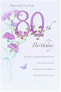 80th Birthday Card - 80th Birthday Card for Her - 80th Birthday Card for Mum - 80th Birthday Card for Friend