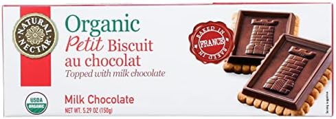 NATURAL NECTAR Organic Milk Chocolate Petit Biscuit, 5.29 OZ