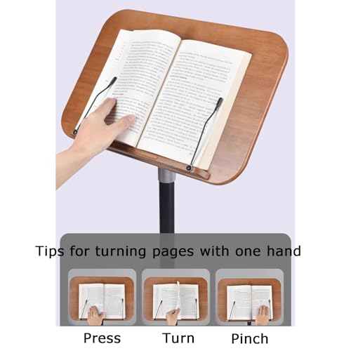 Générique Pupitre de Lecture sur Pied réglable, 39 x 26 cm, Angle de 180°, Hauteur Ajustable, idéal pour Les Recettes, Les manuels Scolaires et Les partitions, Parfait pour la Maison et Le Bureau.