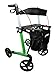 Produktbild FabaCare Leichtgewichtrollator Leopard, Aluminium Rollator, Leicht, Faltbar, Innen und Außen, Vollausstattung, Belastbarkeit 150 kg, Grün