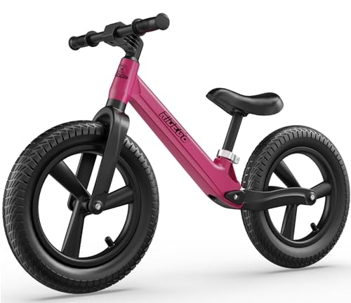 Ridego 14 Inch Balance Bike for Kids 3-6 Year Old,Lightweight Kids Bike with Adjustable Seat, Push Bicycle with Air Rubber Tires，Ride-on Toys Birthday Gift