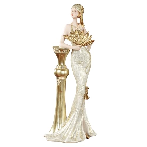 Touch of Class Fanning Grace Decorative Lady Figurine | 13.5"