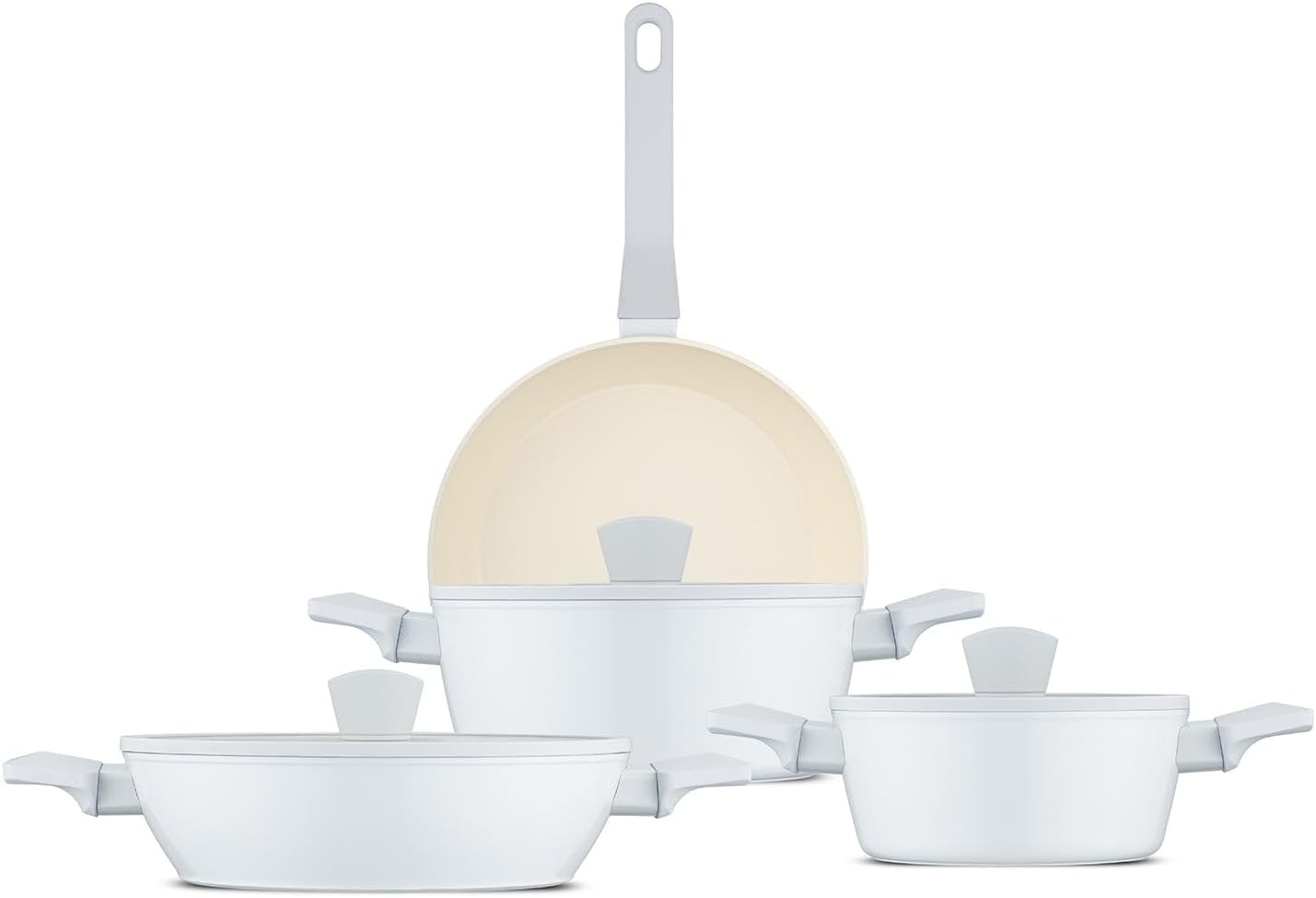Jumbo Swiss Crystal Light Grey 7 Parça Tencere Seti