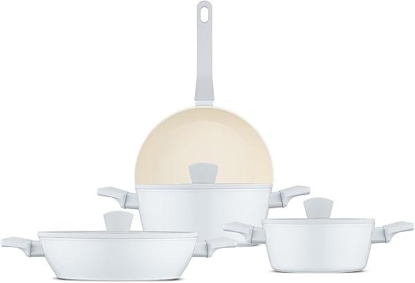 Jumbo Swiss Crystal Light Grey 7 Parça Tencere Seti