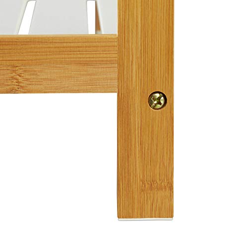 Étagère à chaussures 2 étages meuble de rangement compact bois blanc - 7