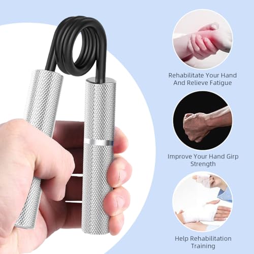 Image of Proberos Grip Strengthener 250LB, Heavy-Duty Aluminum Alloy Metal Spring Gym Hand Grip for Grip and Forearm Strength Training, Textured Anti-Slip Handles, Wrist Exercise Equipment | Boost Grip Power with Textured Anti-Slip Handles, Durable Metal Build, Everyday Gym Use