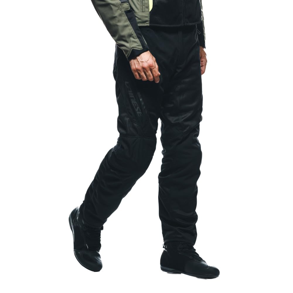 Dainese - Drake 2 Air Tex Trousers, Motorcycle Trousers, Cordura Comfort Fabric, Ventilation Slits, Adjustable Waist, Knee Protectors, Preparation for Hip Protectors, Black, 44