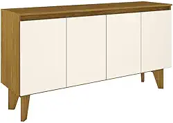 Buffet Quartzo 04 portas Nature/Off White