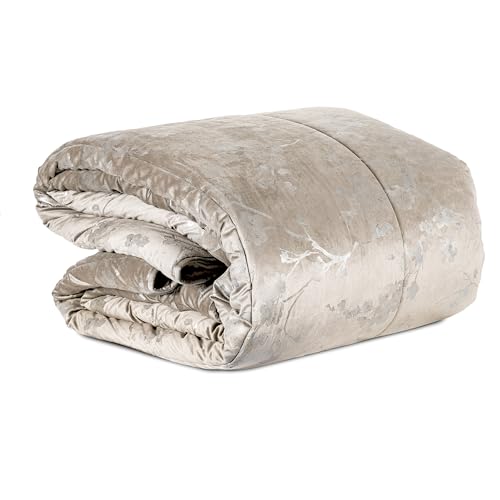 IlGruppone Trapunta Invernale Matrimoniale in Velluto con Stampa Digitale – Piumone Due Piazze Elegante e Morbido 500gr – Piumino Caldo Made in Italy - Fiorepescobeige - Matrimoniale