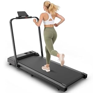 2 in 1 Klappbares Laufband für Zuhause - 15% Steigung, 2, 5PS Geräuscharm-Motor (≤45dB), 1-10 km/h, 120kg Tragfähigkeit, 12 Trainingsmodelle & LED Anzeige Walking Pad