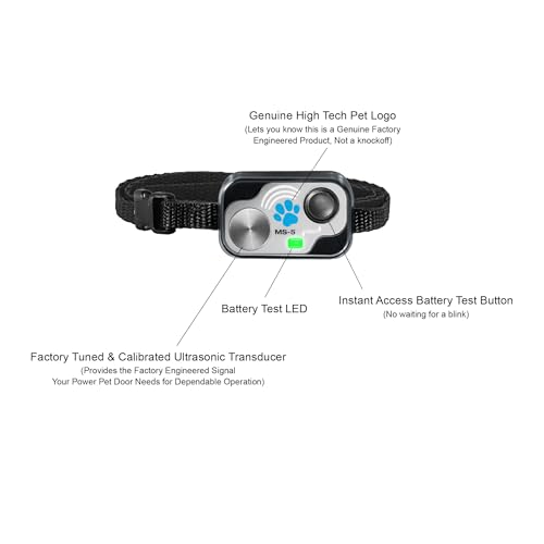 High Tech Pet MS-5 Automatic Pet Door Collar, Genuine Brand Dog Collar for Power Pet Doors - Water Proof, Battery Included - MS-5 - Image 3