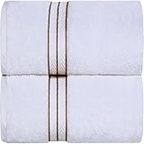 Superior Turkish Cotton Ultra-Plush 2-Piece Bath Towel Set, Towels for Shower, Bathroom, Home Essentials, Spa, Guest/Master Bath, Airbnb, Apartment, Adults and Kids, Soft Quick Drying, Toast