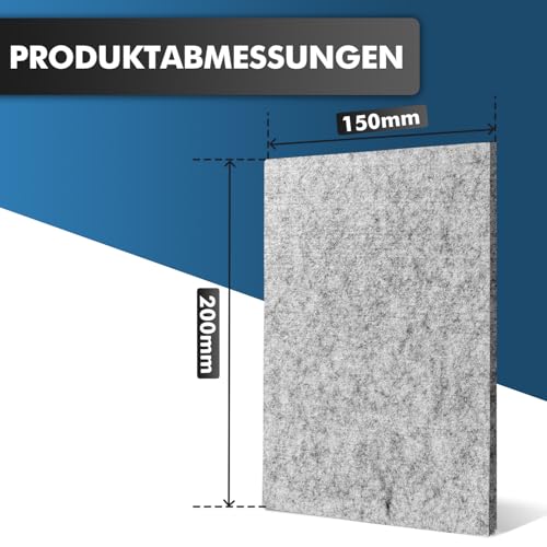 shinfly 5mm Filzgleiter Selbstklebend 4 Stück - (20x15cm) Möbelgleiter Filz Selbstklebend Zuschneiden, wie Sie möchten, Filzgleiter für Stühle Möbel Fußboden Stuhlbein (Grau)