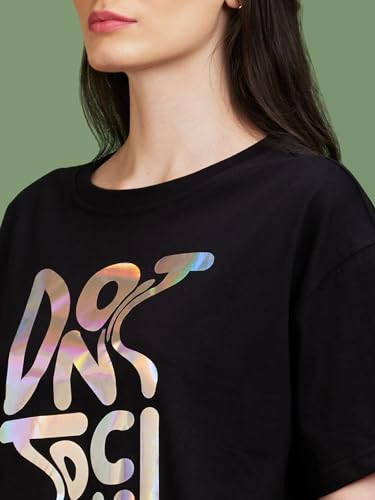 Image of Globus Women White Printed Boxy Fit Casual T-shirt-3638274001