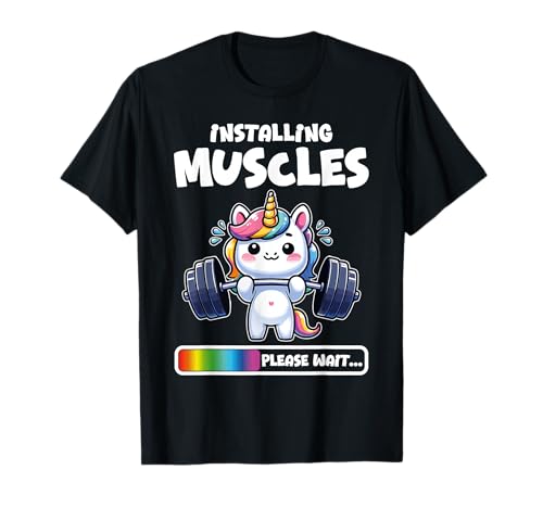 Funny Unicorn Workout Gym Fitness Weightlifting Cute Unicorn T-Shirt