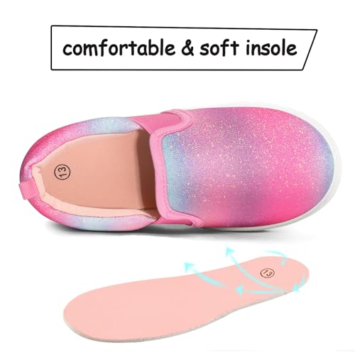Image of K KomForme Toddler Sneakers for Girls Boys Slip On Canvas Walking Shoes | Lightweight, Comfortable