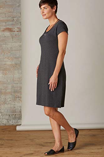 Image of Fair Indigo Women's Organic All-Cotton Scoop Neck T-Shirt Dress
