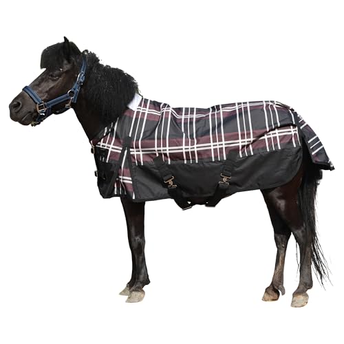 Leberna alfombra impermeable de poliéster Ripstop 600D en miniatura para poni de 0g 2