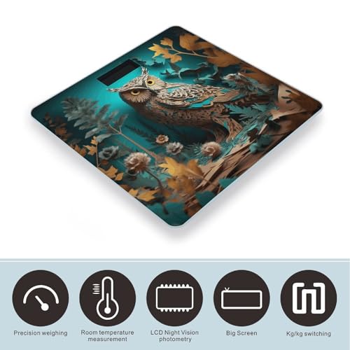 Báscula digital para cuerpo Owl con pantalla LCD grande miniatura 3