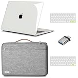 Plástico Fundas Duras: el estuche delgado de goma cuenta con protección para todo el cuerpo de una manera delgada y sin volumen que mejora la estética de MacBook Air 13, una forma fácil de evitar arañazos, suciedad y peligros.