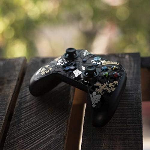 Skinit Decal Gaming Skin Compatible with Xbox One Elite Controller - Officially Licensed NFL New Orleans Saints Tropical Print Design