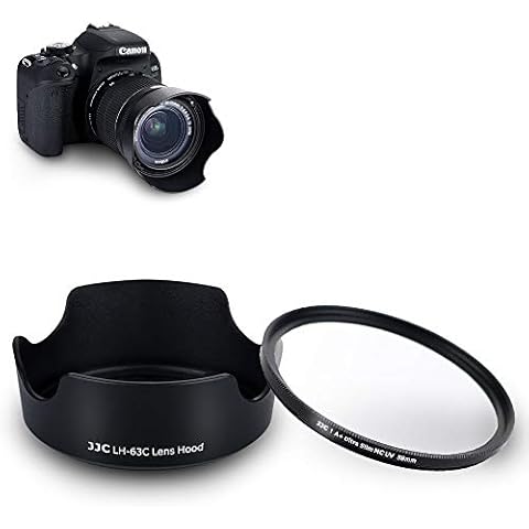 Parasol y filtro UV para Canon EF-S 18-55mm f/3.5-5.6 IS STM Cover